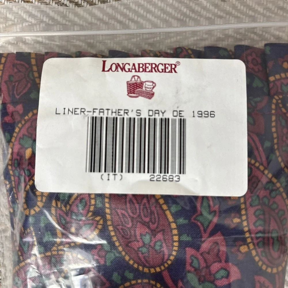 Longaberger  Father's Day Address Rolodex Basket Liner